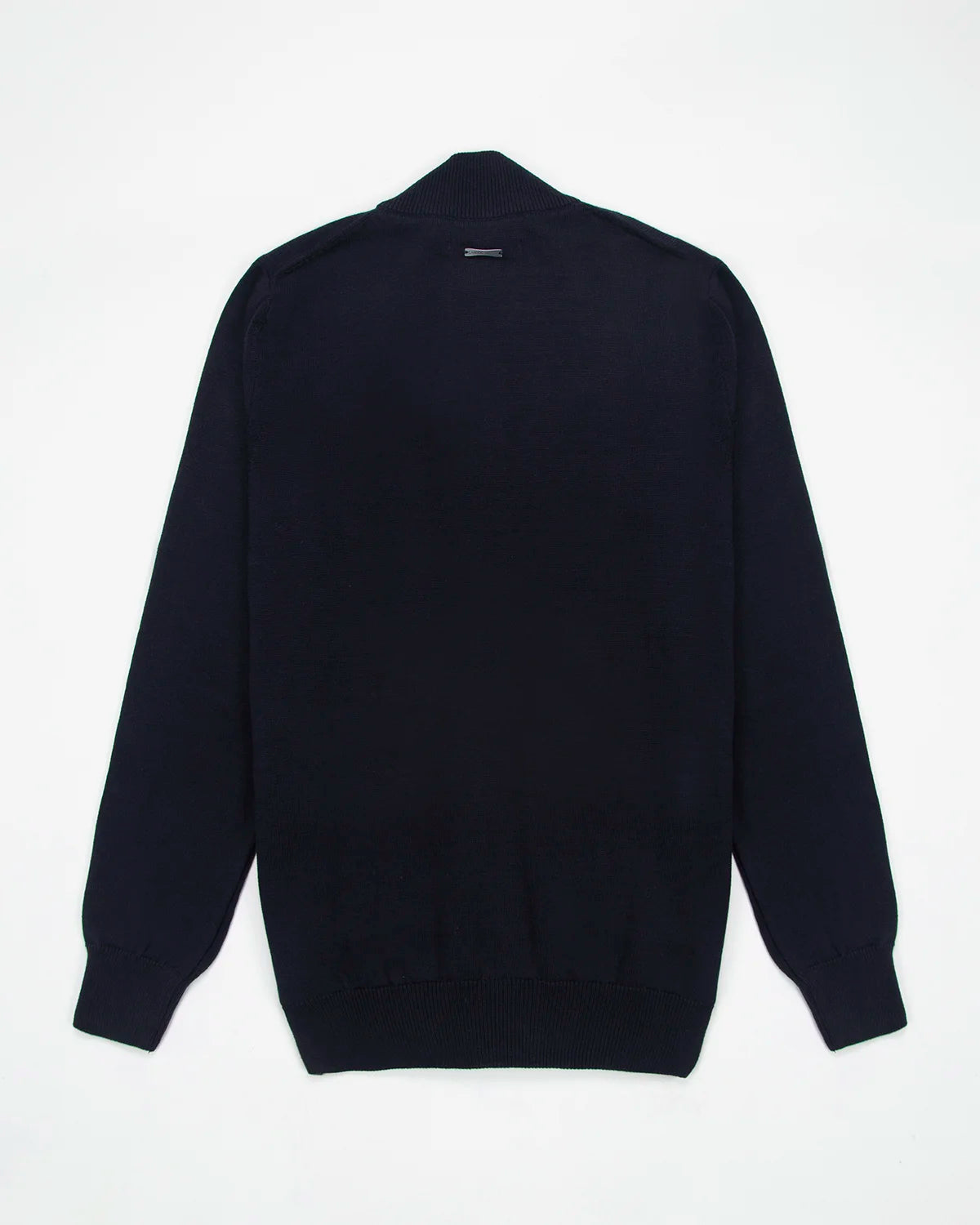 Chaqueta Punto Botón Contraste Algodón Azul Oscuro